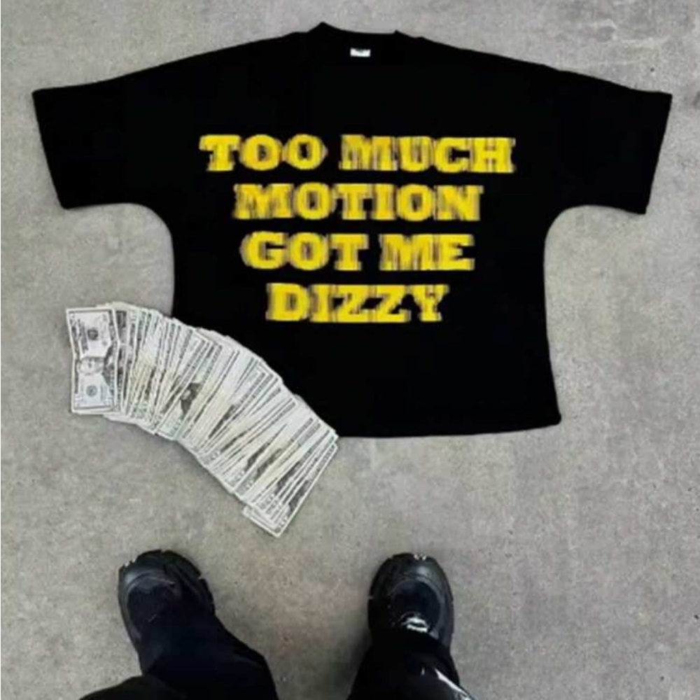Black and Yellow Short Sleeve Tee with Bold Graphic